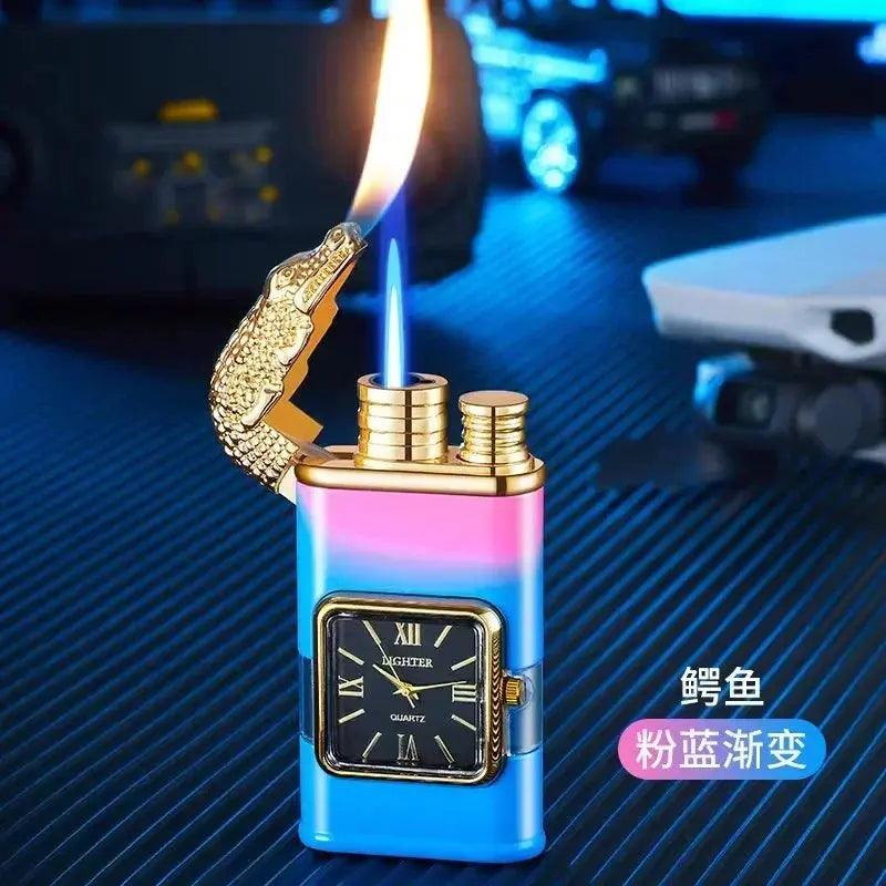 NEW Embossed Three - dimensional Pattern Double Fire Inflatable Lighter - Featured Mart