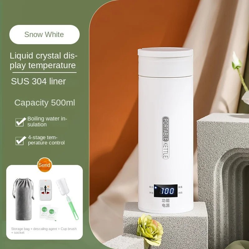 Portable Electric Kettle & Thermal Cup – 500ML - Featured Mart