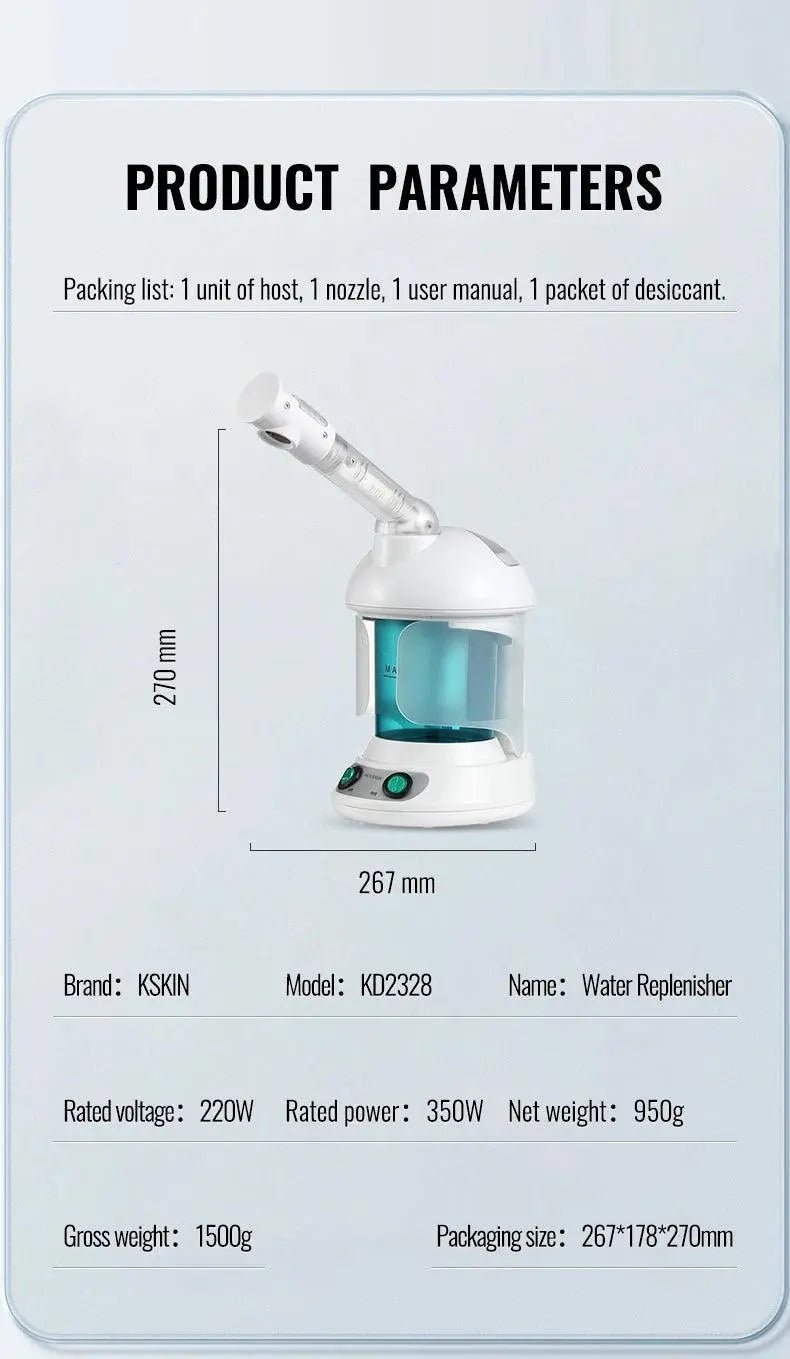 Portable Professional Ionic Facial Steamer - Featured Mart