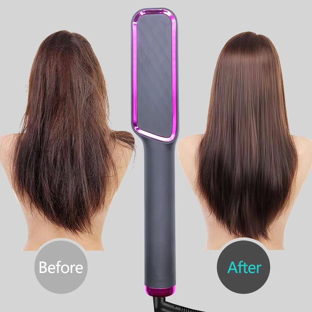 Professional Multifunctional Negative Ion Electric Hot Comb Straightener - Featured Mart
