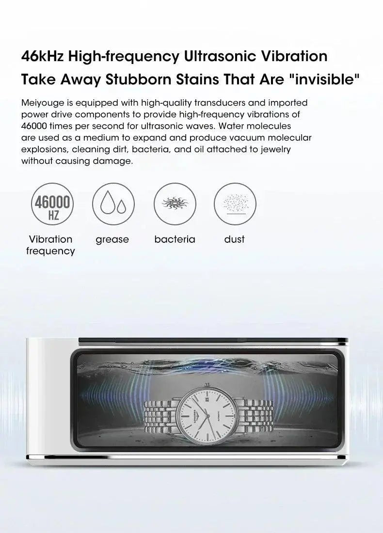 Professional Ultrasonic Cleaner 500ML —High - frequency Vibrations for Deep Cleaning Glasses, Jewelry & More - Featured Mart
