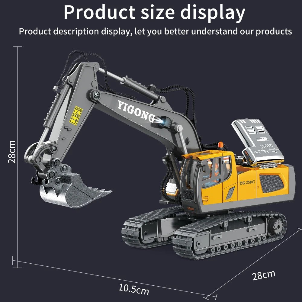RC Excavator & Dump Truck Set – 2.4G Construction Toy Vehicles - Featured Mart