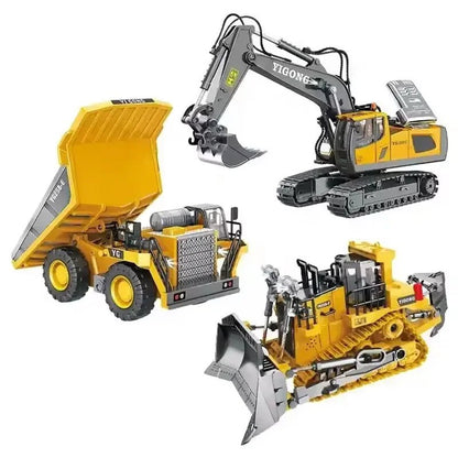 RC Excavator & Dump Truck Set – 2.4G Construction Toy Vehicles - Featured Mart
