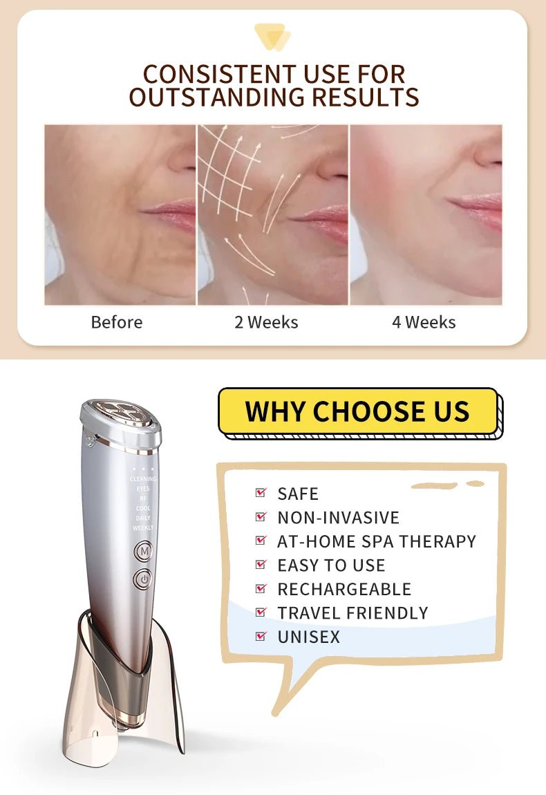 RF Facial Lifting & Tightening Beauty Device - Featured Mart