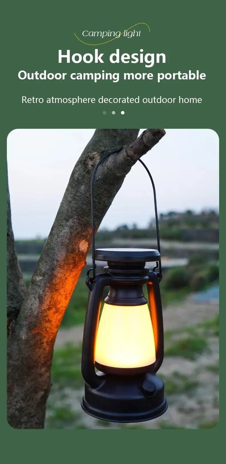 Solar Rechargeable Portable Camping Light - Featured Mart