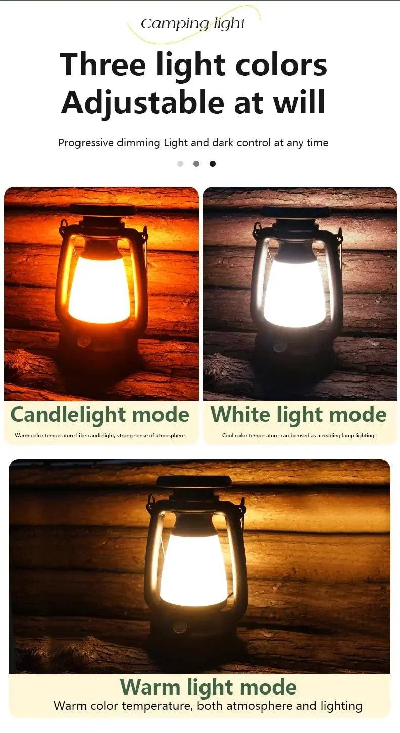Solar Rechargeable Portable Camping Light - Featured Mart