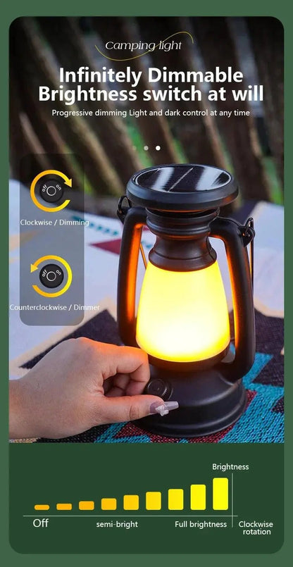 Solar Rechargeable Portable Camping Light - Featured Mart