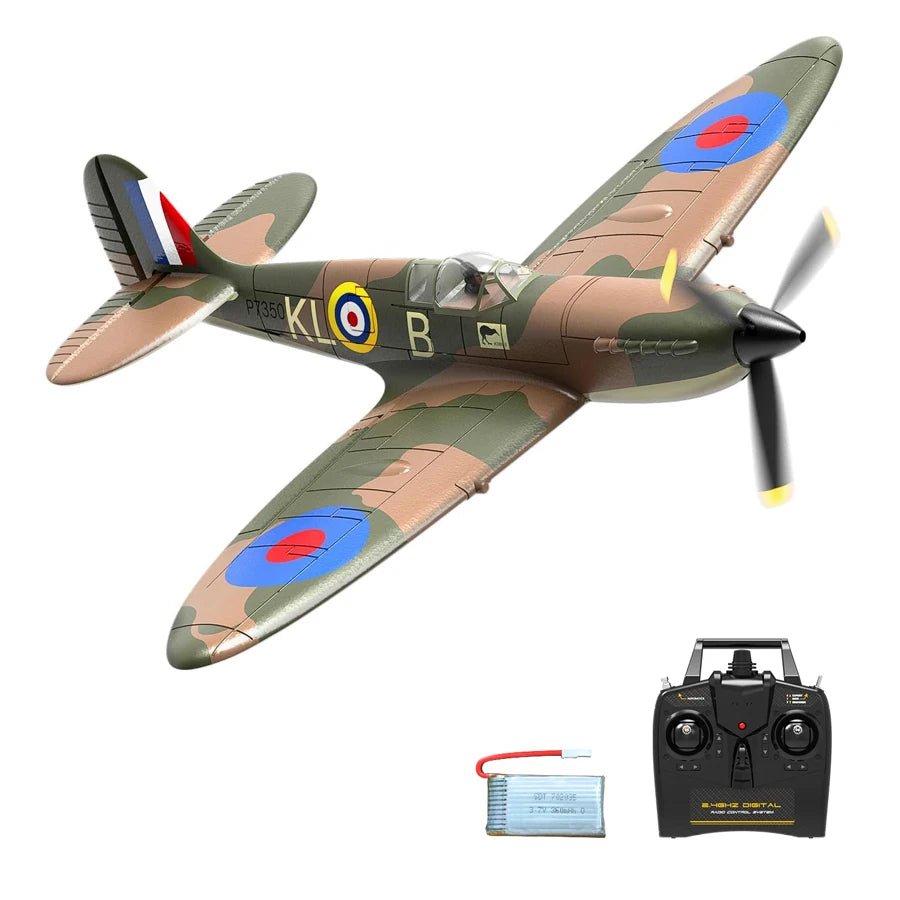 Spitfire RC Warbird – 400mm EPP RTF Fighter Plane with One - Key Aerobatic, 2.4G 4CH - Featured Mart