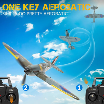 Spitfire RC Warbird – 400mm EPP RTF Fighter Plane with One - Key Aerobatic, 2.4G 4CH - Featured Mart