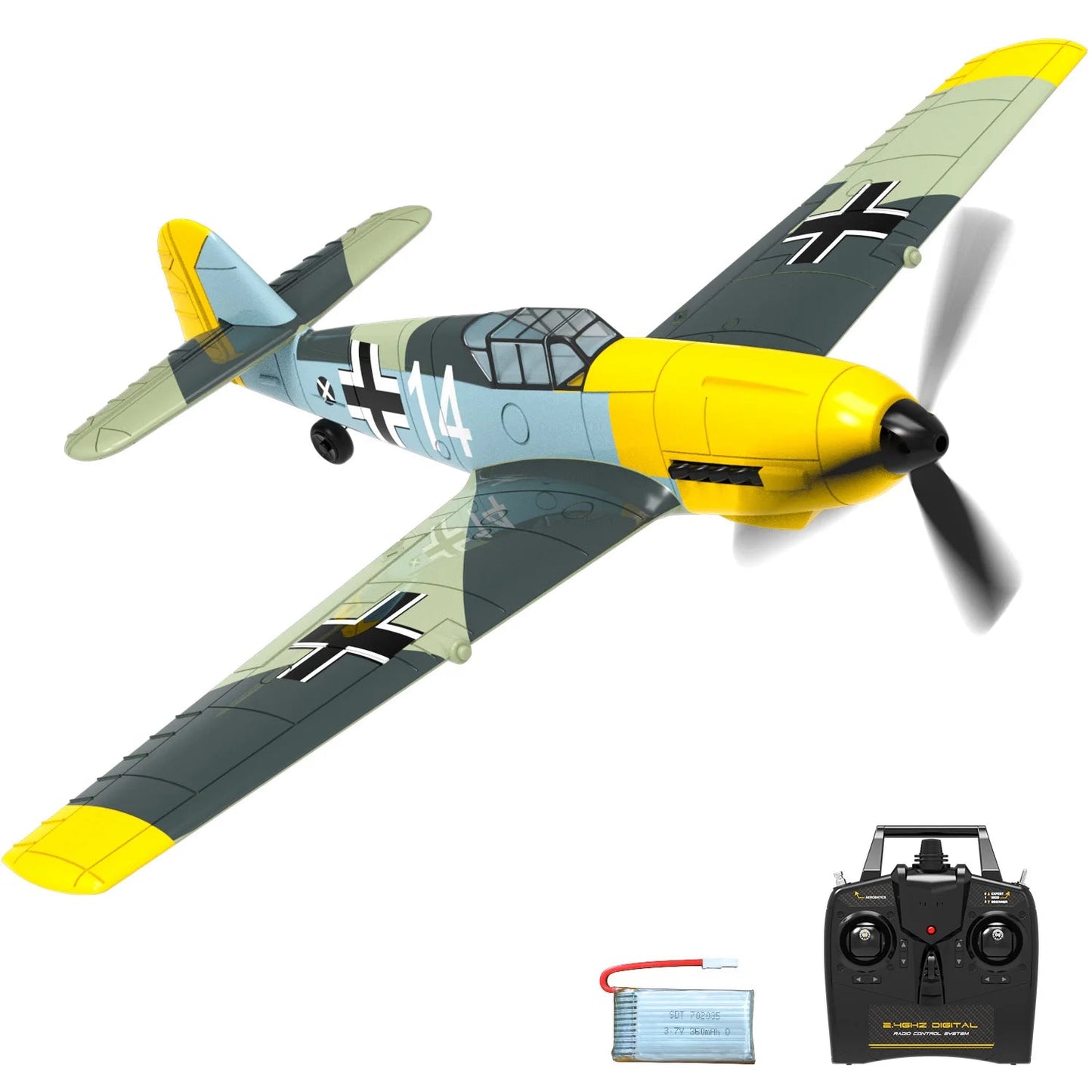 Spitfire RC Warbird – 400mm EPP RTF Fighter Plane with One - Key Aerobatic, 2.4G 4CH - Featured Mart