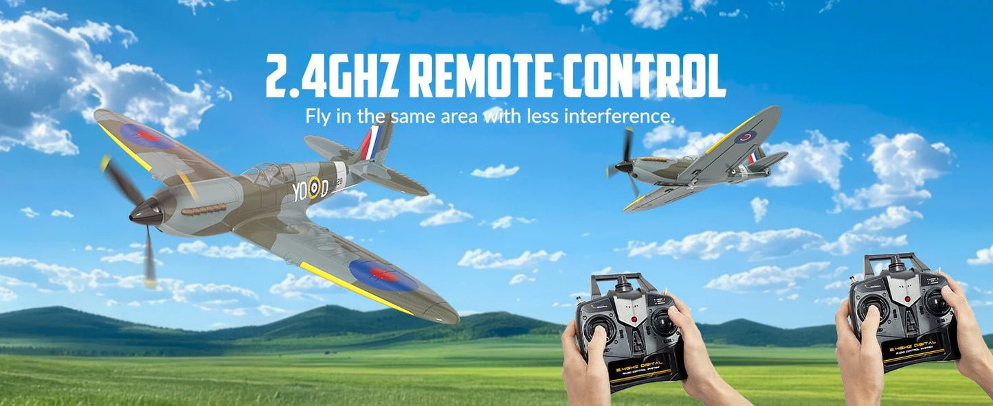 Spitfire RC Warbird – 400mm EPP RTF Fighter Plane with One - Key Aerobatic, 2.4G 4CH - Featured Mart