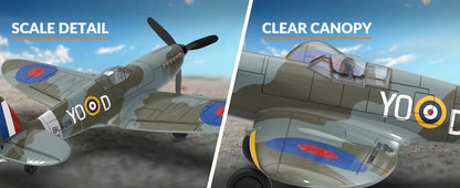 Spitfire RC Warbird – 400mm EPP RTF Fighter Plane with One - Key Aerobatic, 2.4G 4CH - Featured Mart