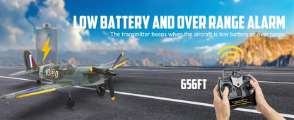 Spitfire RC Warbird – 400mm EPP RTF Fighter Plane with One - Key Aerobatic, 2.4G 4CH - Featured Mart