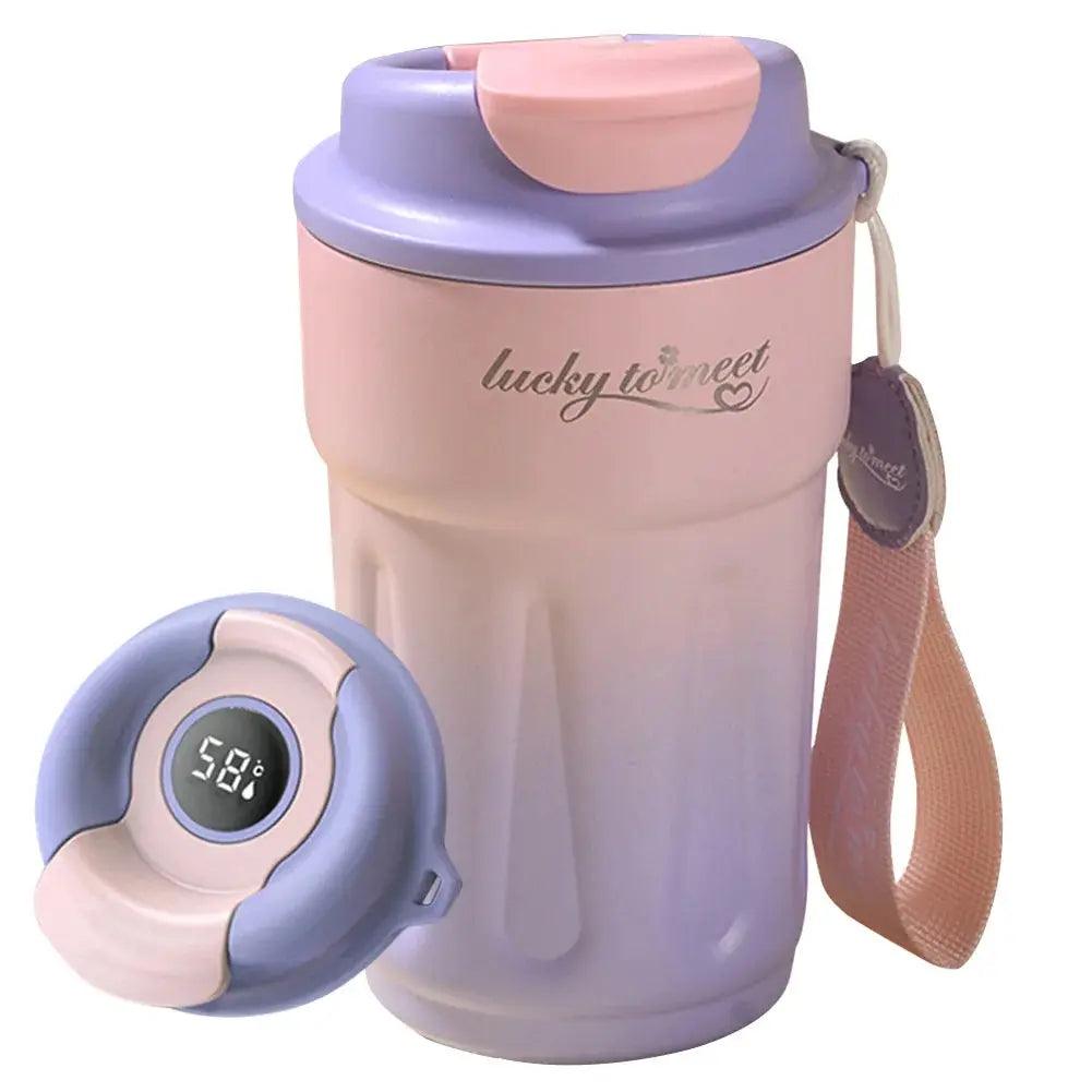 Stainless Steel Travel Coffee Mug with Temperature Display - Featured Mart