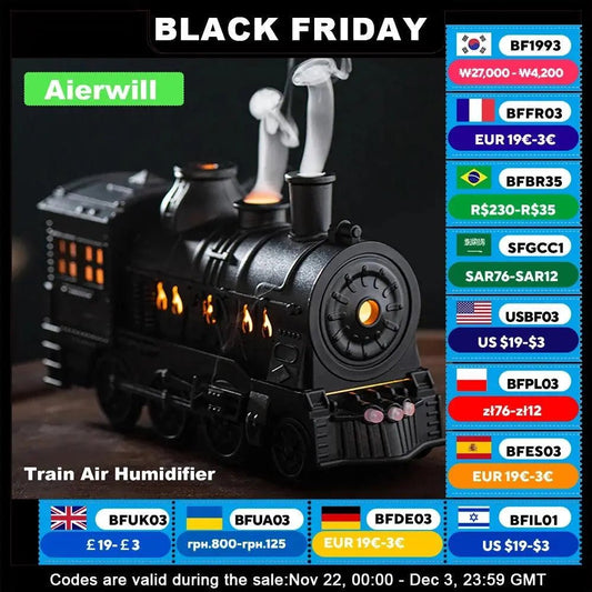 Train Essential Oil Aroma Humidifier - Featured Mart