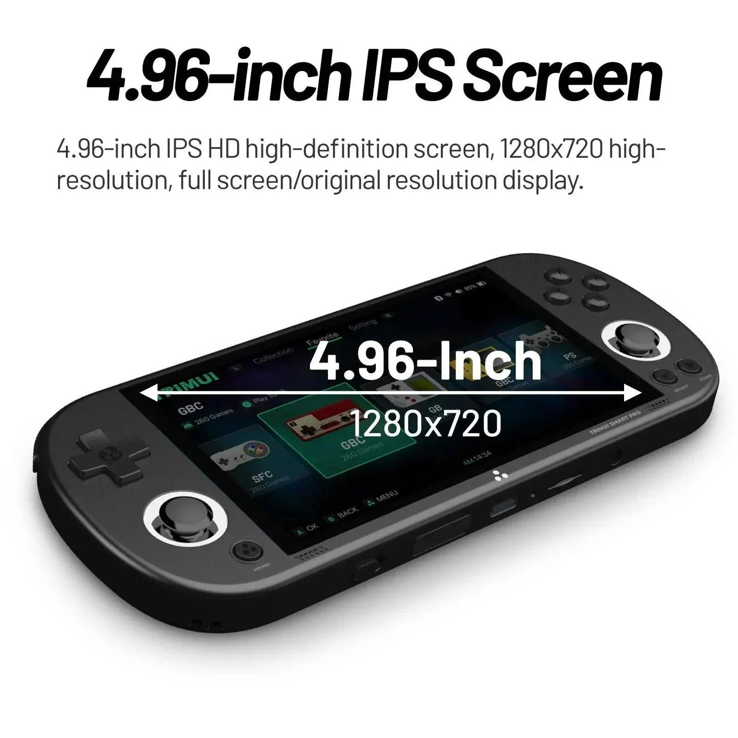 Trimui Smart Pro Handheld Game 4.96''IPS Screen - Featured Mart