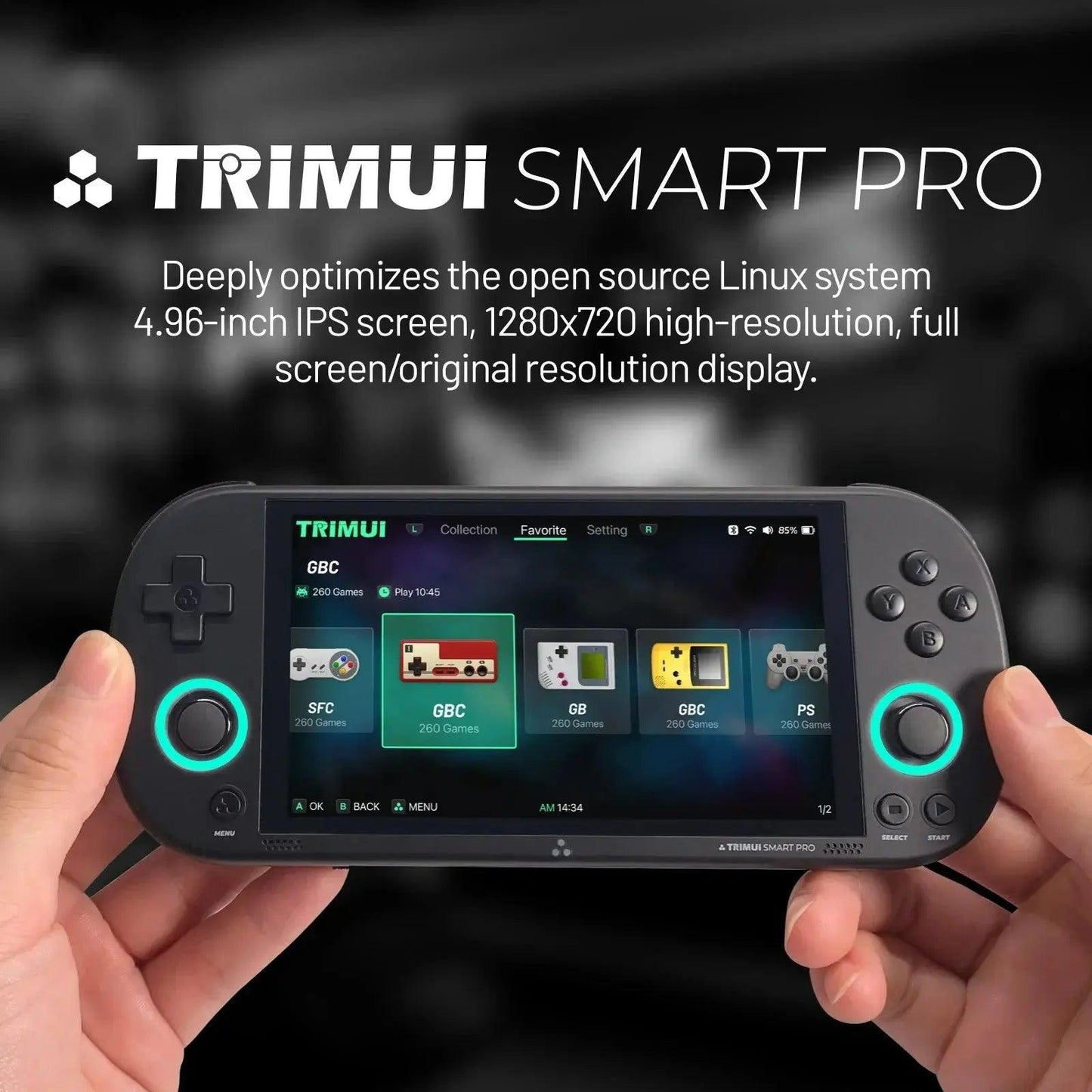 Trimui Smart Pro Handheld Game 4.96''IPS Screen - Featured Mart