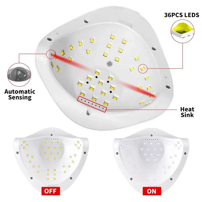 UV LED Nail Dryer Lamp for Gel Polish, Professional Manicure Equipment - Featured Mart