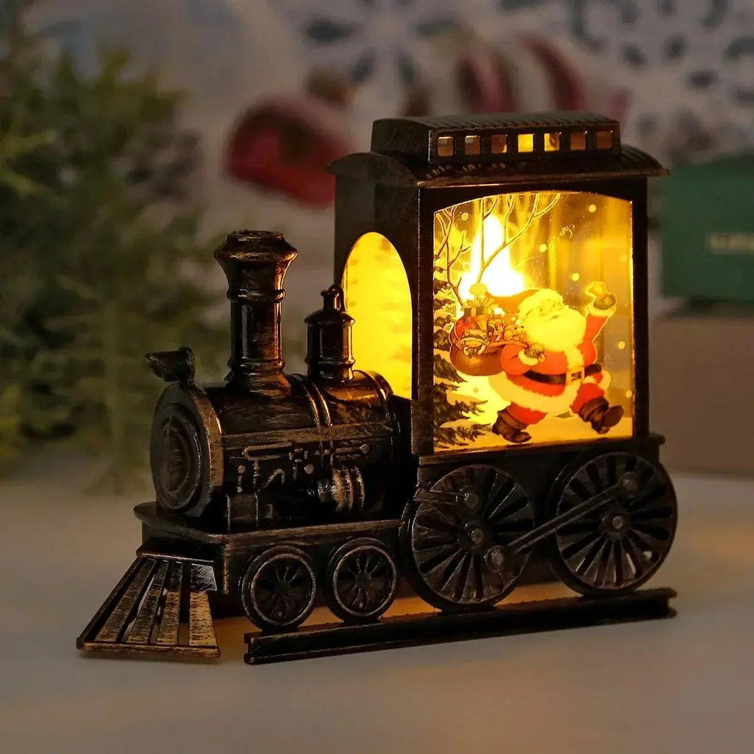 Vintage Portable Train Night Lamp Christmas Festive Party Decoration - Featured Mart
