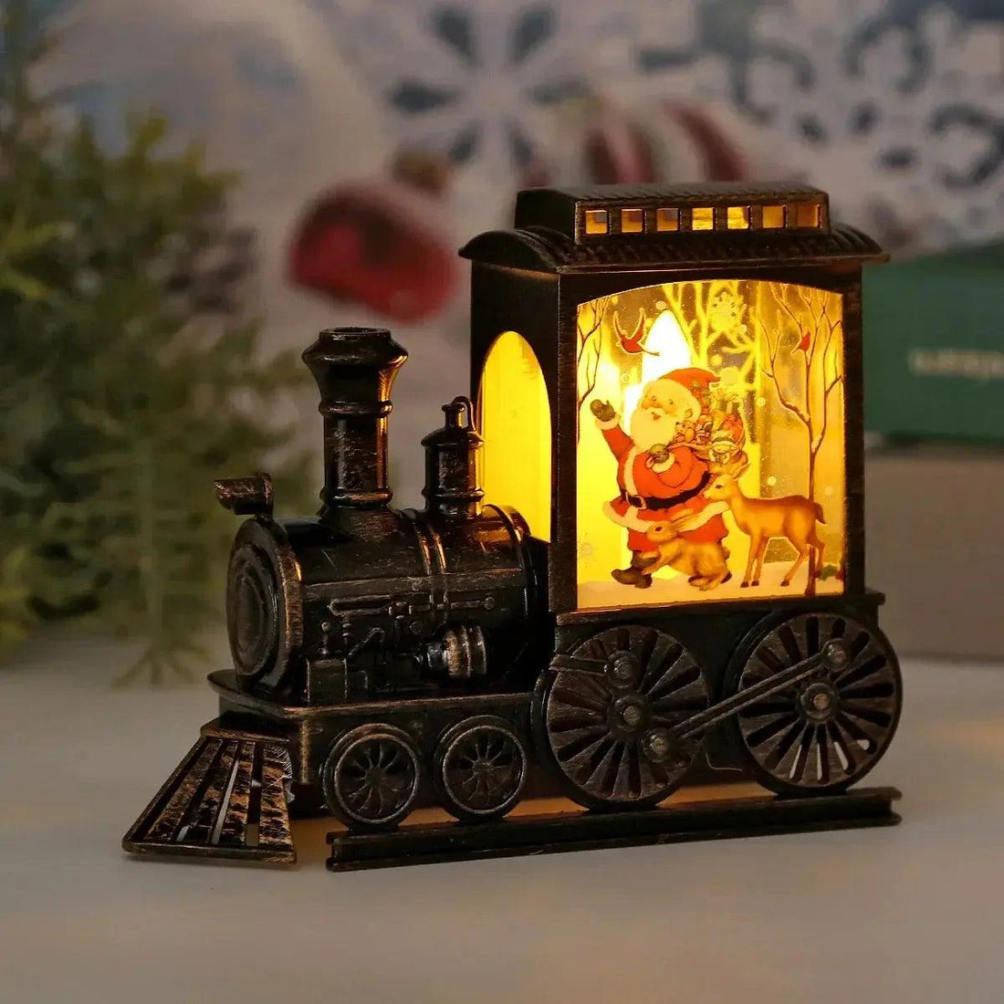 Vintage Portable Train Night Lamp Christmas Festive Party Decoration - Featured Mart