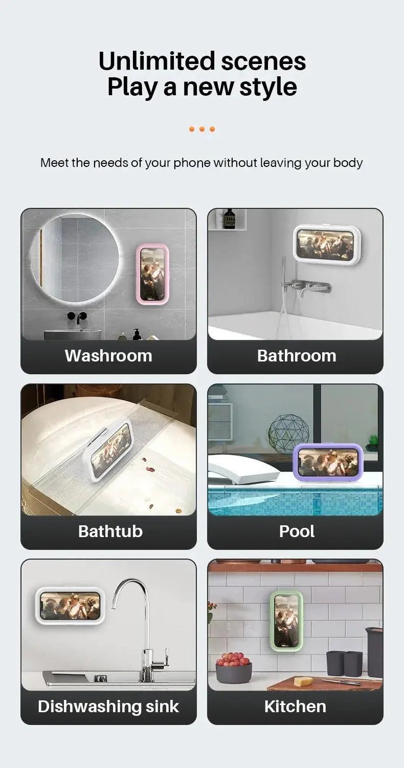 Waterproof Rotating Bathroom Phone Holder - Featured Mart