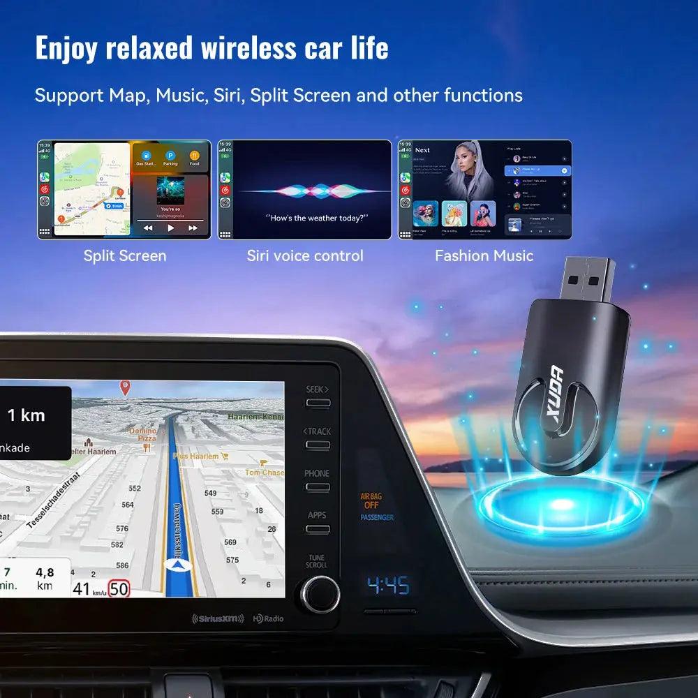 XUDA Wireless CarPlay & Android Auto Adapter – Plug & Play, Fast WiFi - Featured Mart