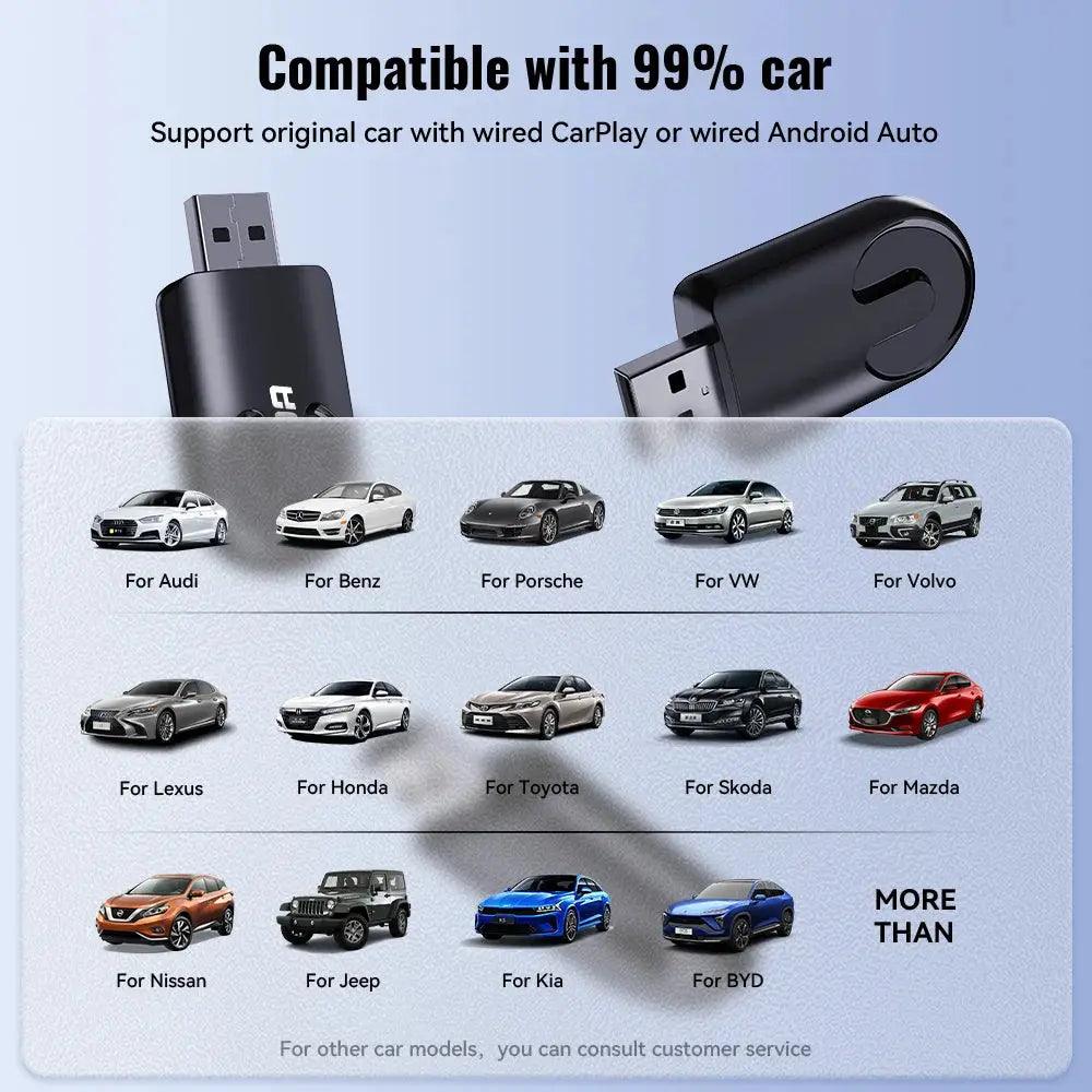 XUDA Wireless CarPlay & Android Auto Adapter – Plug & Play, Fast WiFi - Featured Mart