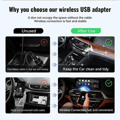 XUDA Wireless CarPlay & Android Auto Adapter – Plug & Play, Fast WiFi - Featured Mart