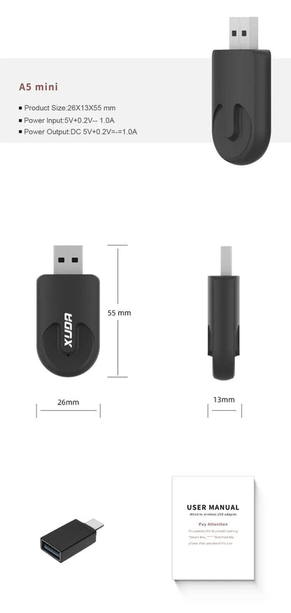 XUDA Wireless CarPlay & Android Auto Adapter – Plug & Play, Fast WiFi - Featured Mart